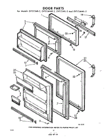 10 - Door parts for Whirlpool Refrigerator EVT17JMWR2 / from AppliancePartsPros.com