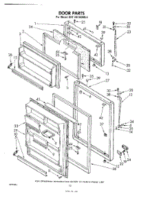 10 - Door parts for Whirlpool Refrigerator EHT201XKWR6 / from AppliancePartsPros.com