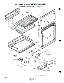 06 - Breaker And Partition parts for Whirlpool Refrigerator EVT17JWR0 / from AppliancePartsPros.com