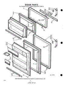 10 - Door parts for Whirlpool Refrigerator EVT17JWR0 / from AppliancePartsPros.com