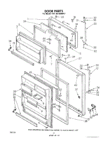 10 - Door parts for Whirlpool Refrigerator EHT201XKWR7 / from AppliancePartsPros.com