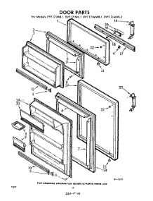 10 - Door parts for Whirlpool Refrigerator EVT17JWR1 / from AppliancePartsPros.com