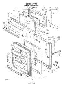 10 - Door parts for Whirlpool Refrigerator EHT201XKWR9 / from AppliancePartsPros.com