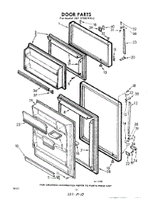 10 - Door parts for Whirlpool Refrigerator EET191EKWR0 / from AppliancePartsPros.com
