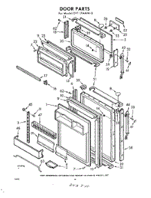 10 - Door parts for Whirlpool Refrigerator EVT17MMW0 / from AppliancePartsPros.com