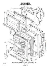 10 - Door parts for Whirlpool Refrigerator EHT221MKWR1 / from AppliancePartsPros.com