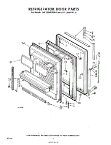04 - Refrigerator Door parts for Whirlpool Refrigerator EHT221MTWR0 / from AppliancePartsPros.com