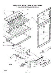 08 - Breaker And Partition parts for Whirlpool Refrigerator EHT221MTWR0 / from AppliancePartsPros.com
