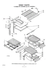16 - Shelf parts for Whirlpool Refrigerator EHT221MTWR0 / from AppliancePartsPros.com