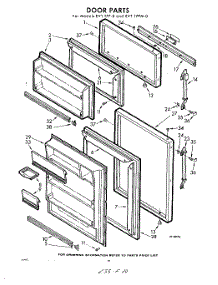 10 - Door parts for Whirlpool Refrigerator EVT17PWR0 / from AppliancePartsPros.com