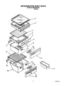 04 - Refrigerator Shelf parts for Whirlpool Refrigerator ED25DQXYW01 / from AppliancePartsPros.com