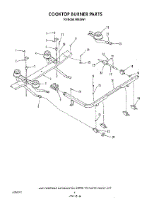 05 - Cook Top Burner parts for Whirlpool Range H8858L1 / from AppliancePartsPros.com