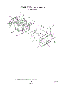 06 - Lower Oven Door parts for Whirlpool Range H8858L1 / from AppliancePartsPros.com