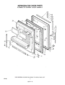 04 - Refrigerator Door parts for Whirlpool Refrigerator EHT221MTWR1 / from AppliancePartsPros.com