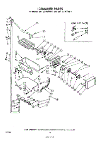 12 - Ice Maker parts for Whirlpool Refrigerator EHT221MTWR1 / from AppliancePartsPros.com