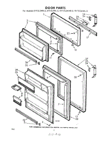 10 - Door parts for Whirlpool Refrigerator EVT51ZMWR0 / from AppliancePartsPros.com