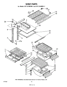 16 - Shelf parts for Whirlpool Refrigerator EHT221MTWR2 / from AppliancePartsPros.com