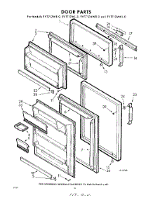 10 - Door parts for Whirlpool Refrigerator EVT71ZWR0 / from AppliancePartsPros.com