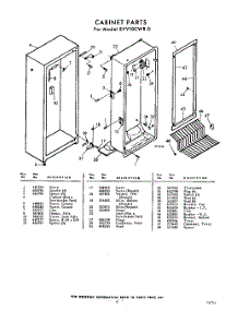 03 - Section parts for Whirlpool Freezer EVV10CWR0 / from AppliancePartsPros.com