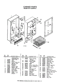03 - Section parts for Whirlpool Freezer EVV13SWR0 / from AppliancePartsPros.com