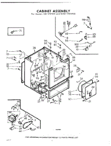 04 - Cabinet parts for Whirlpool Dryer GCDI1701W0 / from AppliancePartsPros.com