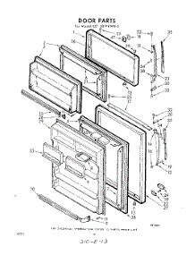 10 - Door parts for Whirlpool Refrigerator EET201VKWR0 / from AppliancePartsPros.com