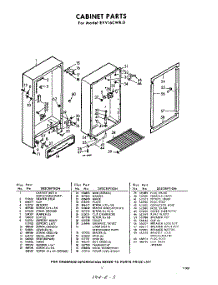 03 - Section parts for Whirlpool Freezer EVV16CWR0 / from AppliancePartsPros.com