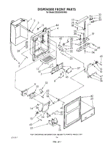 09 - Dispenser Front parts for Whirlpool Refrigerator ED25DWXVG00 / from AppliancePartsPros.com