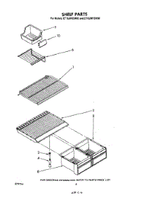 05 - Shelf parts for Whirlpool Refrigerator ET16JMYSG00 / from AppliancePartsPros.com