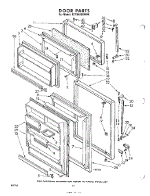 10 - Door parts for Whirlpool Refrigerator EET202EKWR0 / from AppliancePartsPros.com