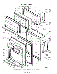 10 - Door parts for Whirlpool Refrigerator EET202MKWR0 / from AppliancePartsPros.com