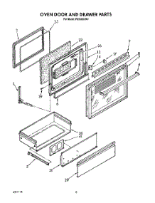 06 - Oven Door And Drawer parts for Whirlpool Range FGS385VL1 / from AppliancePartsPros.com