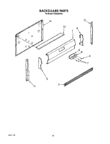 07 - Backguard, Lit / Optional parts for Whirlpool Range FGS385VL1 / from AppliancePartsPros.com