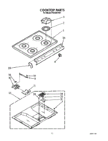 08 - Cooktop parts for Whirlpool Range FGS385VL1 / from AppliancePartsPros.com