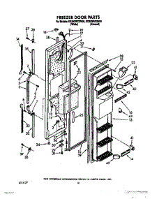 08 - Freezer Door parts for Whirlpool Refrigerator ED25GWXXN00 / from AppliancePartsPros.com