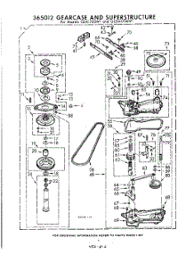 06 - 365012 Gear Case And Superstructure parts for Whirlpool Washer GCFA2000W0 / from AppliancePartsPros.com