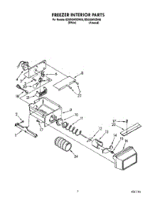 06 - Freezer Interior parts for Whirlpool Refrigerator ED25GWXZN00 / from AppliancePartsPros.com