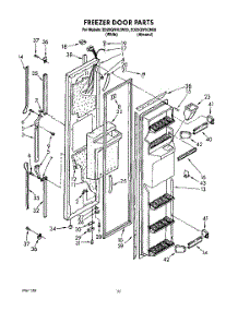 08 - Freezer Door parts for Whirlpool Refrigerator ED25GWXZN00 / from AppliancePartsPros.com
