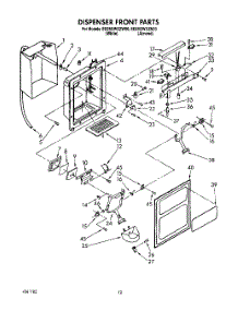 09 - Dispenser Front parts for Whirlpool Refrigerator ED25GWXZN00 / from AppliancePartsPros.com