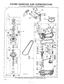08 - 358488 Gear Case And Superstructure parts for Whirlpool Washer GCFA2000W1 / from AppliancePartsPros.com