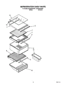 04 - Refrigerator Shelf parts for Whirlpool Refrigerator ED25GWXZN01 / from AppliancePartsPros.com
