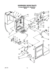 09 - Dispenser Front parts for Whirlpool Refrigerator ED25GWXZN01 / from AppliancePartsPros.com
