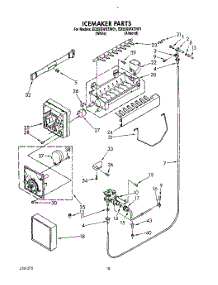 13 - Ice Maker, Lit / Optional parts for Whirlpool Refrigerator ED25GWXZN01 / from AppliancePartsPros.com