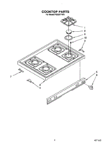 03 - Cooktop parts for Whirlpool Range FGS387YL0 / from AppliancePartsPros.com