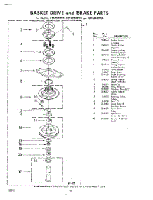 10 - Basket Drive And Brake parts for Whirlpool Washer GCFA2000W4 / from AppliancePartsPros.com