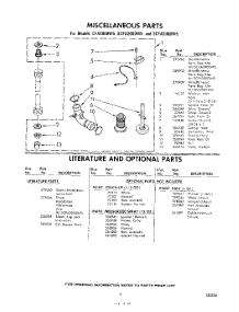 09 - Miscellaneous , Literature And Optional parts for Whirlpool Washer GCFA2000W5 / from AppliancePartsPros.com