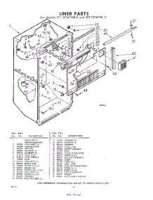 14 - Liner parts for Whirlpool Refrigerator EET221MTWR0 / from AppliancePartsPros.com
