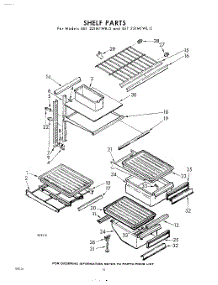 16 - Shelf parts for Whirlpool Refrigerator EET221MTWR0 / from AppliancePartsPros.com