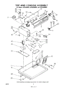 04 - Top And Console parts for Whirlpool Dryer GCFE2500W2 / from AppliancePartsPros.com