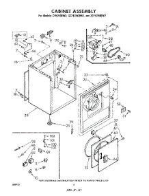 06 - Cabinet parts for Whirlpool Dryer GCFE2500W2 / from AppliancePartsPros.com
